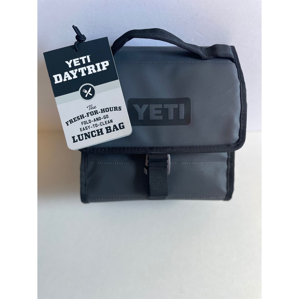 YETI Daytrip Lunch Bag Charcoal Gray Insulated Magnetic Closure Corp Logo NWT
